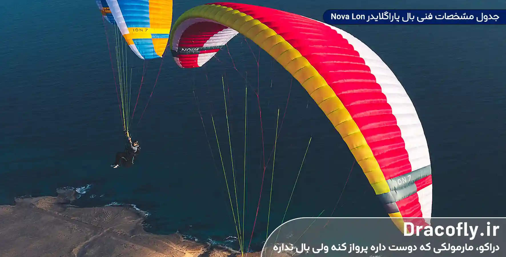 جدول-مشخصات-فنی-بال-پاراگلایدر-Nova-Lon